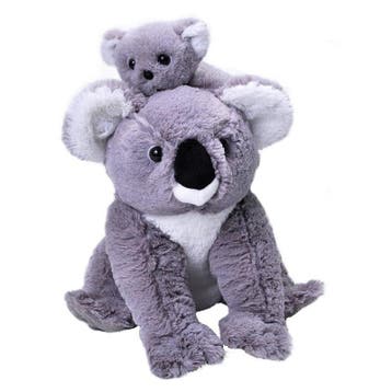 Wild Republic koala knuffel met baby - pluche - grijs - 38, Verzenden, Nieuw