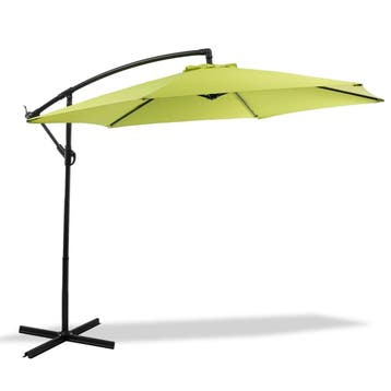 MaxxGarden Zweefparasol Ø300 cm - Frame Royal Grey - Groen, Tuin en Terras, Verzenden, Nieuw, Zweefparasol