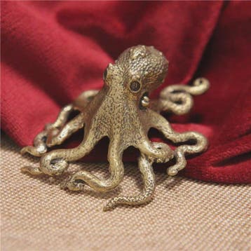 Retro Messing Octopus Ornament - Creatieve Zeedier Bureau De