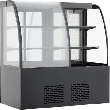 Zwarte Koelvitrine | Incl. Verlichting | 345+300L | 1415x..., Verzenden, Nieuw in verpakking