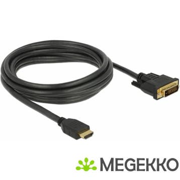 Delock 85655 HDMI naar DVI 24+1 kabel bidirectioneel 3 m, Verzenden, Nieuw