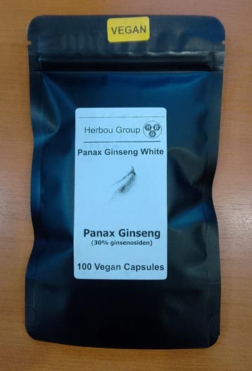 Panax Ginseng 20:1 - 100 capsules rood, wit of zwart, Verzenden, Nieuw, Poeder of Drank