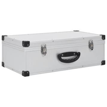 vidaXL Cd-koffer voor 80 cds aluminium ABS zilverkleurig, Verzenden, Nieuw