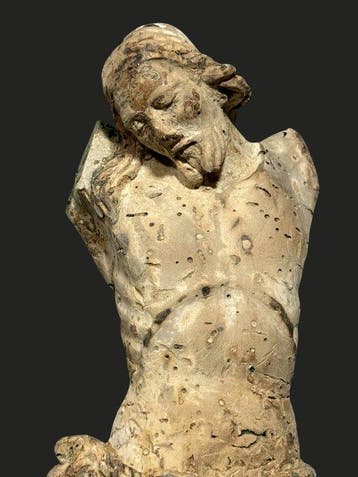 sculptuur, Cristo morto - 38 cm - Lindehout - 1700