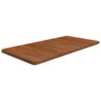 vidaXL Wastafelblad 100x50x2,5cm behandeld massief hout, Verzenden, Nieuw, Bruin