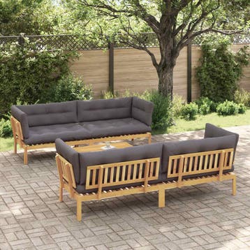 vidaXL 5 Stuk Garden Pallet Sofa Units Massief Acaciahout, Tuin en Terras, Verzenden, Nieuw, 5 zitplaatsen