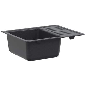 vidaXL Keukenspoelbak met afdruipplaat Graniet 57,5 x 46 x, Verzenden, Nieuw