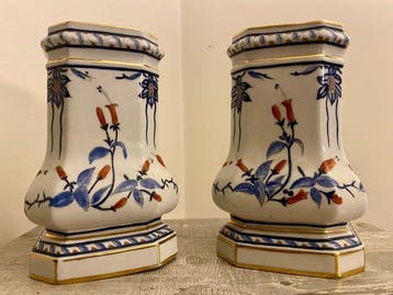 Paar Kutani-vazen Eisen - Porselein - Japan - Shwa periode