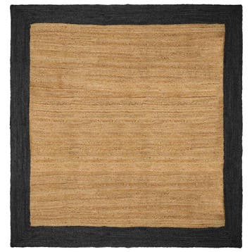 vidaXL Gebied Tapijt Donkergrijs 200 x 200 cm Jute, Huis en Inrichting, Verzenden, Nieuw