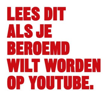 Lees Dit Als Je Beroemd Wilt Worden Op Youtube. | Will Eagle, Ophalen of Verzenden, Nieuw, Will Eagle
