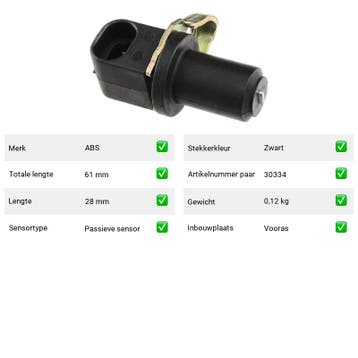 ABS-sensor Daewoo Nubira 2.0 16V (J100) Van 1997-05 tot  - A, Verzenden, Nieuw, Daewoo