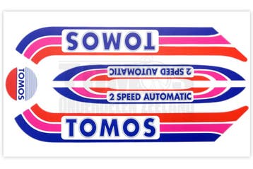 Tomos Stickerset Standaard set compleet paars blauw / roz..., Ophalen of Verzenden, Nieuw, Tomos