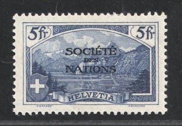 Zwitserland 1922 - CH kantoren SDN 24 * Landschappen 5 Fr., Gestempeld