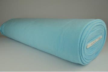 Fleece stof – Aqua blauw 10 meter, Blauw, 120 cm of meer, Ophalen of Verzenden, Polyester