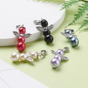 5 x Geluks engeltje met clip on sluiting mixkleuren 47mm, Ophalen of Verzenden, Nieuw, Bedel