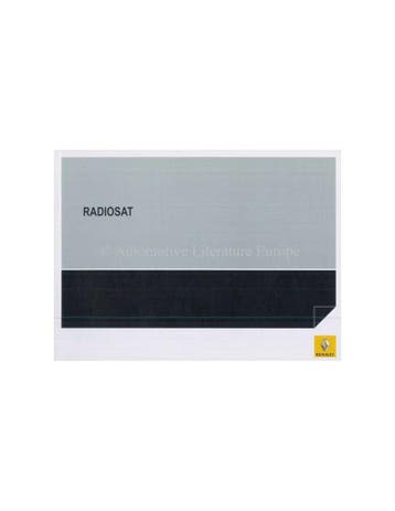 2007 RENAULT RADIOSAT INSTRUCTIEBOEKJE