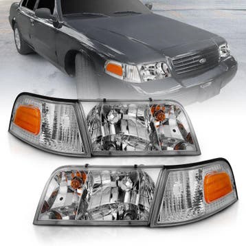 ANZO 1998-2005 Ford Crown Victoria Crystal Headlight Chrome, Ophalen of Verzenden, Nieuw