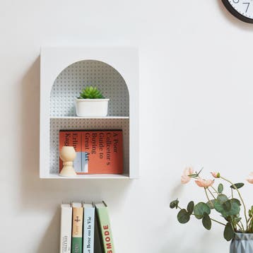 Wandrek Jäller 40x30x13 cm wit [en.casa], Huis en Inrichting, Woonaccessoires | Wandplanken en Boekenplanken, Verzenden, Nieuw