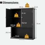 LIVSK Wandgemonteerde Badkamerkast - Verstelbare Plank - Ope, Huis en Inrichting, Kasten | Buffetkasten, Verzenden, Nieuw