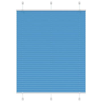 vidaXL Plissé rolgordijn 105x150cm stofbreedte 104,4cm, Verzenden, Nieuw, Blauw