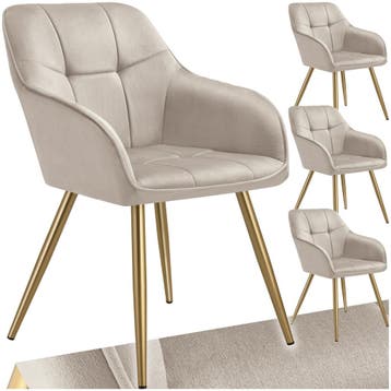 Eetkamerstoel Marilyn, fluweellook, gecapitonneerd, Huis en Inrichting, Stoelen, Verzenden, Nieuw