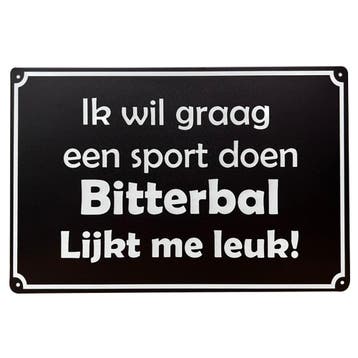 Bitterbal reclamebord, Verzamelen, Merken en Reclamevoorwerpen, Ophalen of Verzenden, Nieuw