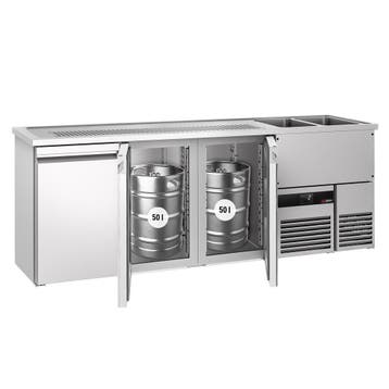 GGM Gastro | Bierkoeling PREMIUM - 2500x700mm - 3 deuren |, Verzenden, Nieuw in verpakking