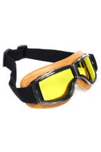 Goggles Motorbril Skibril Bril Caramelbruin Montuur Gele Gla, Ophalen of Verzenden, Nieuw, Overige maten, Carnaval