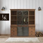 Landelijke klassieke kast, buffetkast, ladekast, servieskast, Huis en Inrichting, Kasten | Buffetkasten, Teakhout, 200 cm of meer