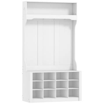 Garderobe Met Plank, Bank, Haken, Schoenenvakken, Spaanplaat, Verzenden, Nieuw