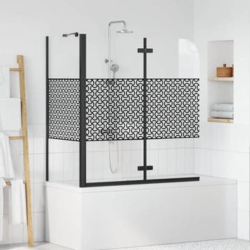vidaXL Badomheining Zwart 120 x 67 x 129 cm Gelaagd Glas en, Verzenden, Nieuw