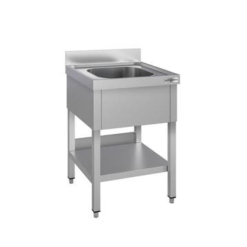 GGM Gastro | RVS spoeltafel ECO - 600x700mm - met onderblad, Zakelijke goederen, Horeca | Keukenapparatuur, Verzenden, Nieuw in verpakking
