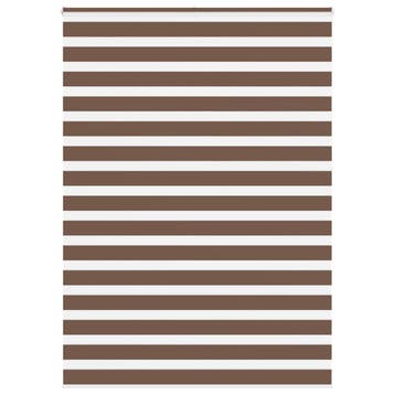vidaXL Zebra rolgordijn 160x230 cm stofbreedte 155,9cm, Verzenden, Nieuw, Bruin