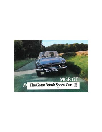 1973 MG MGB GT BROCHURE NEDERLANDS, Boeken, Nieuw, Author