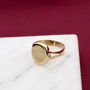 Vintage gouden (pink)ring, Gebruikt, Ophalen of Verzenden, Kleiner dan 17, Dame of Heer