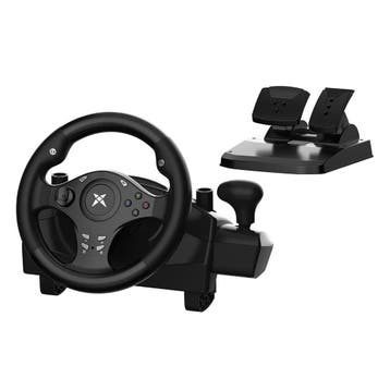 Racestuur - Game stuur - Met pedalen en Shifter - Zwart - DO, Verzenden, Zo goed als nieuw