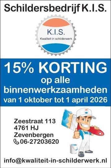 K.I.S. kwaliteit in schilderwerk, Diensten en Vakmensen, Garantie, Binnenschilderwerk