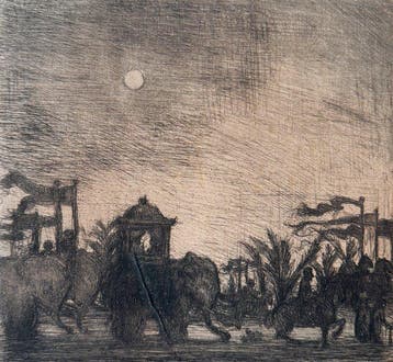 Jakob Smits (1855–1928), - Oosterse processie bij maanlicht