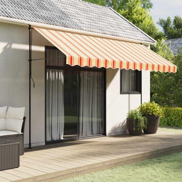 vidaXL Vervangingsdoek voor luifelrok gestreept 380x20 cm, Verzenden, Nieuw