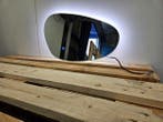 Spiegel Gliss Design Trendy Oval LED Verlichting 60 x 36 cm, Ophalen of Verzenden, Nieuw, Glas, Overige typen