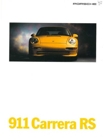 1995 PORSCHE 911 CARRERA RS BROCHURE DUITS, Boeken, Nieuw, Porsche, Author