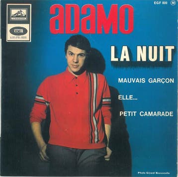 vinyl single 7 inch - Adamo - La Nuit, Cd's en Dvd's, Vinyl Singles, Verzenden, Zo goed als nieuw, 7 inch, Overige genres