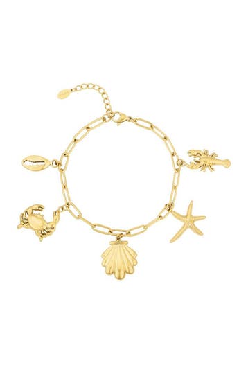 Goudlief Beachy armband (Charme armbanden, Armbanden), Verzenden, Nieuw, Zilver, Overige materialen