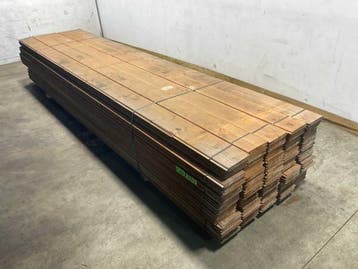 Veiling - 15x Douglas plank blokhutprofiel 400x19,5x2,8cm, Nieuw