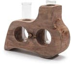 Decoratief wooden flowerholder met 2 reageerbuisjes 20x5x15, Ophalen of Verzenden, Nieuw