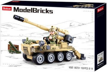 Sluban 8x8 Mobiel kanon (Leger bouwsets, Modelbouwsets), Verzenden, Nieuw