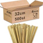 Vierkante bamboe stokjes 32cm 4mm vierkant Foodgrade 500st, Ophalen of Verzenden, Overige typen