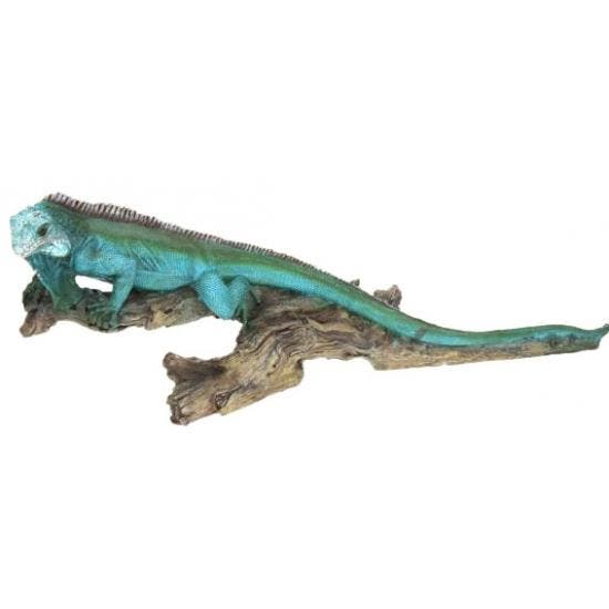 Hagedis polystone op boomstronk - Beeldjes, Verzamelen, Beelden en Beeldjes, Ophalen of Verzenden