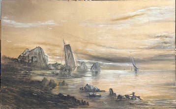 Achille Carelli (1856-1936), Attr. - Marina di Capri, Antiek en Kunst, Kunst | Schilderijen | Klassiek