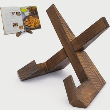 Rustieke Houten Kookboekenstandaard voor Keukenblad, Verzenden, Nieuw